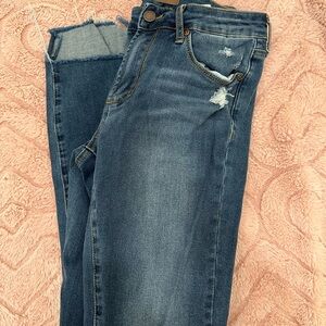 Leith Blue Distressed Skinny Jeans